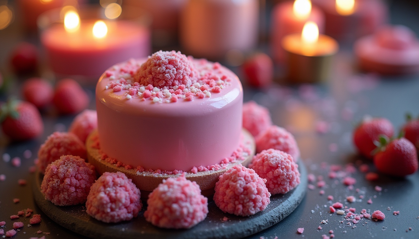 Un candy bar elegant și bogat, plin cu deserturi delicioase, pregătit pentru 200 persoane, decorat tematic.